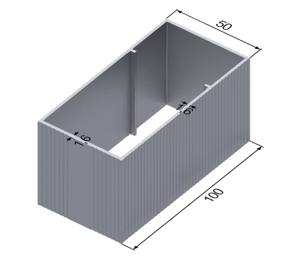 Прямоугольная труба 50x100 мм