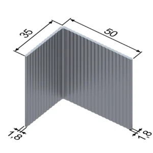 L-профиль алюминиевый 35x50
