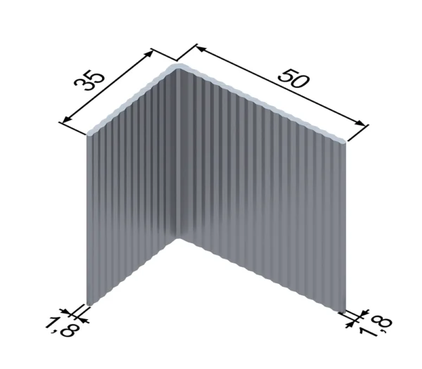 L-профиль алюминиевый 35x50