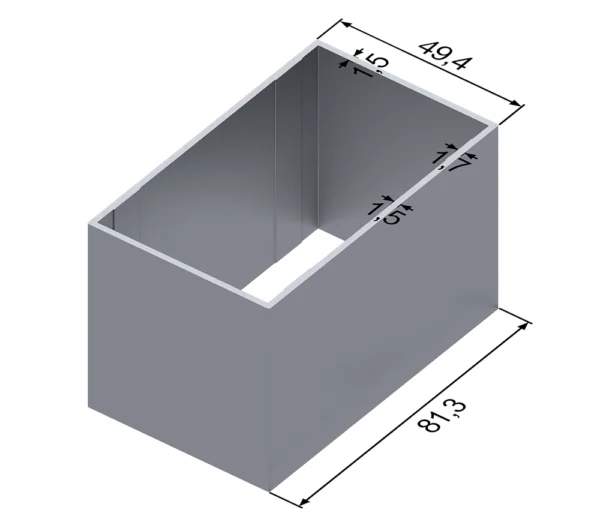 Прямоугольная труба 49x81 мм