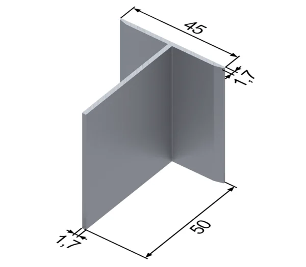 Т-профиль алюминиевый 45x50