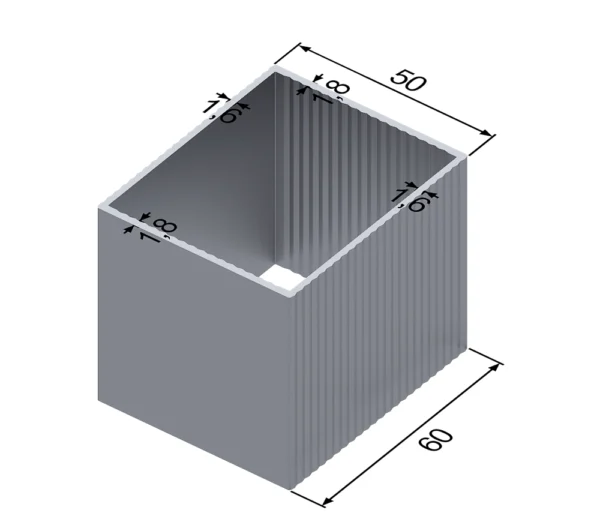 Прямоугольная труба 50x60 мм