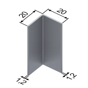 Уголок алюминиевый 20×20×1,2 мм