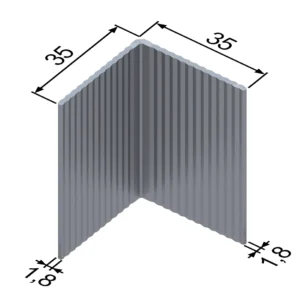 Уголок алюминиевый 35×35×1,8 мм