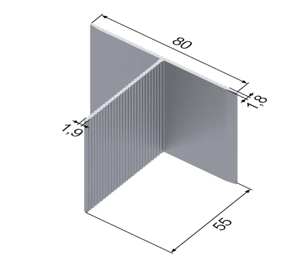 Т-профиль алюминиевый 80x55