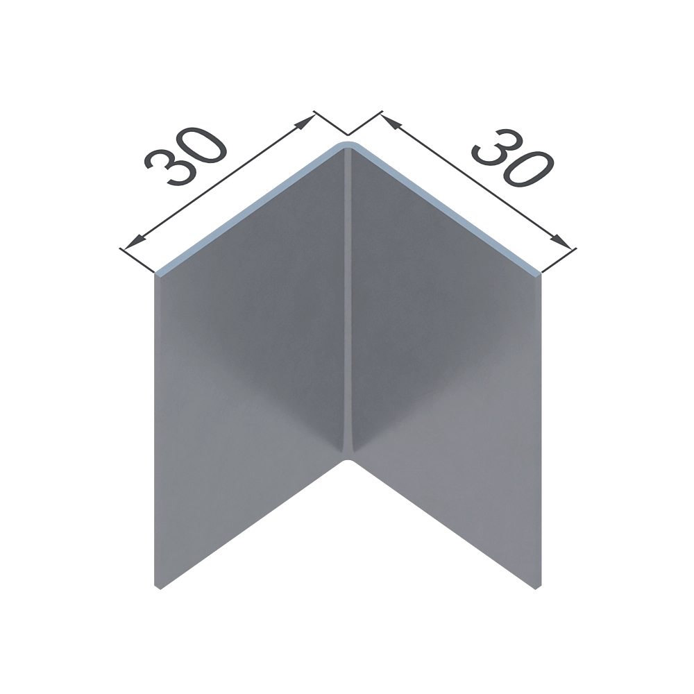 Г-профиль оцинкованный 30×30×1.2 мм для НВФ Г-образный профиль оцинкованный 30×30 мм