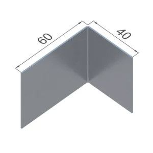 Г-образный профиль оцинкованный 60×40 мм