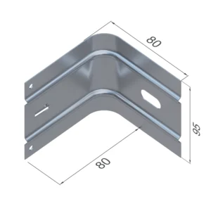 Оцинкованный кронштейн ККУ 80 мм
