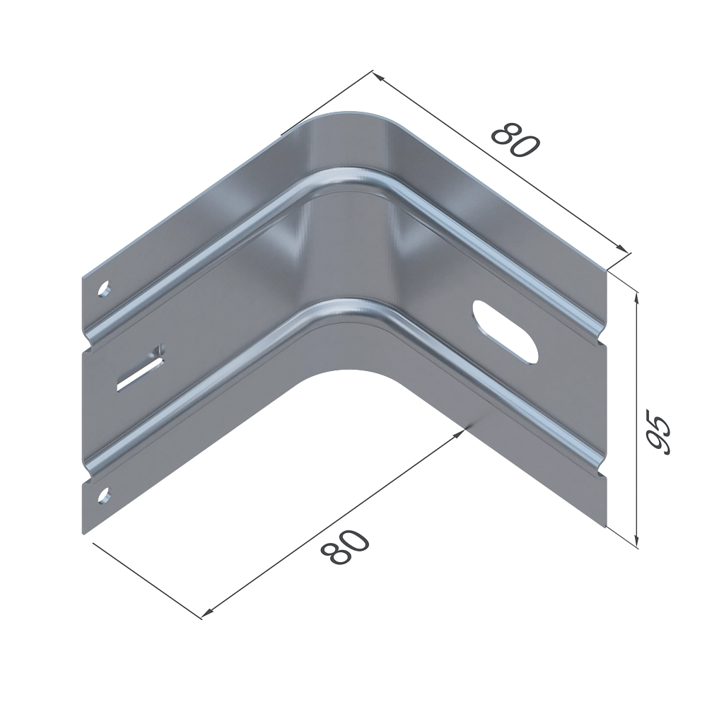 Кронштейн ККУ оцинкованный (толщ.1.8 мм) Оцинкованный кронштейн ККУ 80 мм